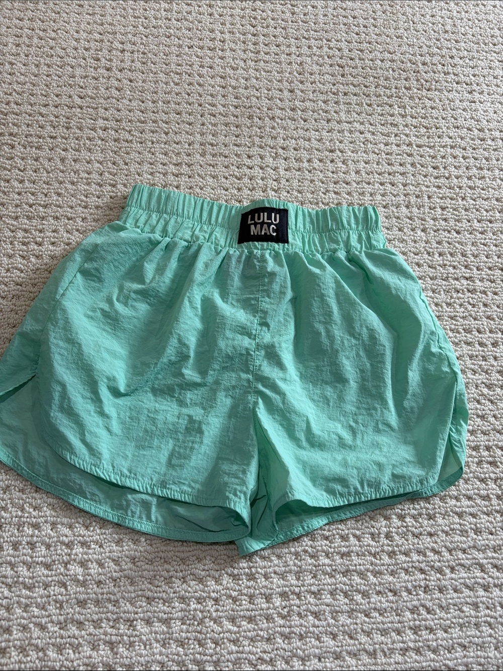 Lulu Mac Mint Green Athletic Shorts